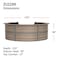 Linea Italia Reception Desk 11.1 ft D X 46 in H, 11.8 ft W X Thermofused Laminate, Walnut ZUI299 - alternate 2